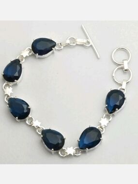 Tanzanite Gemstone 925 Sterling Silver Handmade Bracelet
